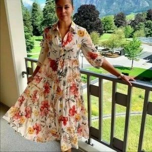 Zara floral maxi dress